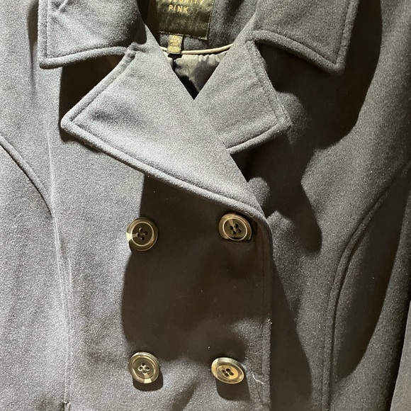 Celebrity Pink Women's Double Breasted  Pea-Coat Size XXL, Midnight Navy - Picture 3 of 8